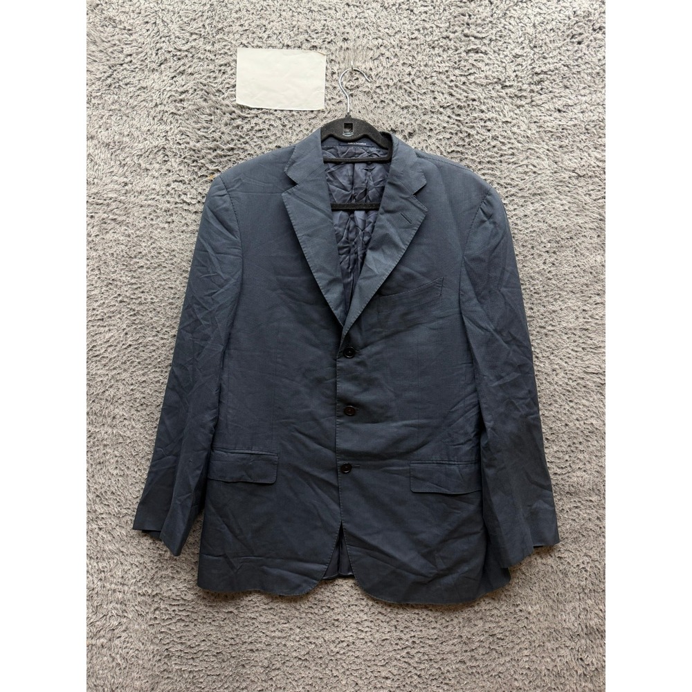 Ermenegildo Zegna Single-Breast Tailored Blazer Jacket Black Mens Size 50R